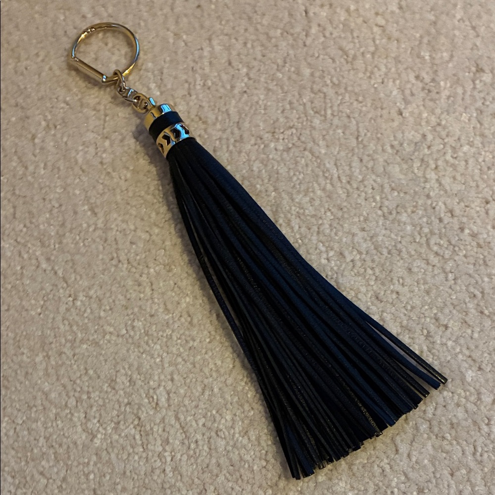 Stella & Dot Black Tassel Bag Charm